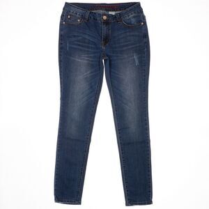 American Blue Skinny Jeans Size 13 Juniors Distressed Dark Wash Stretch 31x30